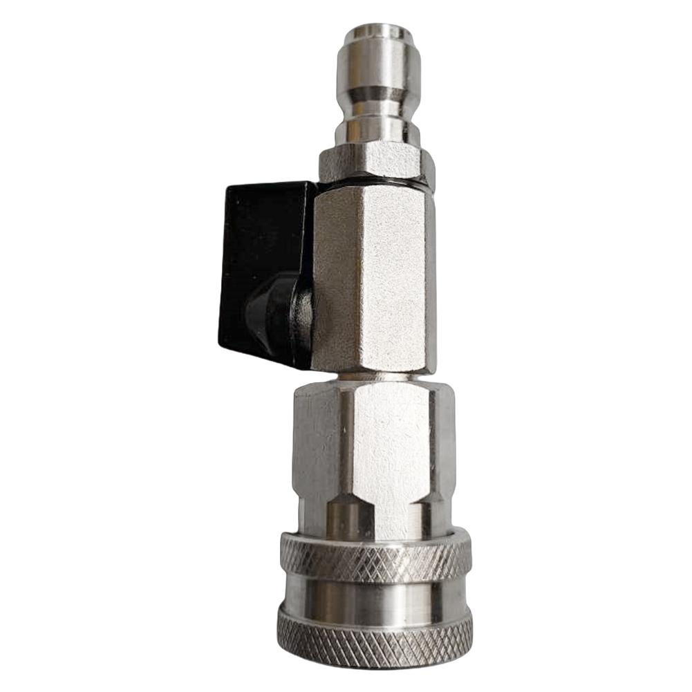 Hochdruckreiniger-Schlauchsteuerung mit 3/8- oder 1/4-Zoll-Schnellanschlussstecker Hochdruckwaschmaschinenschalter 4500 PSI Edelstahl