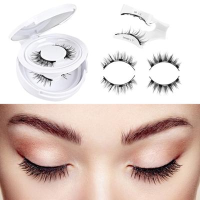 2 Pairs Magnetic False Eyelashes with Tweezer Natural Look Reusable Magnetic 3D Fake Lashes with Applicator Tool Women Eye Makeup Tools
