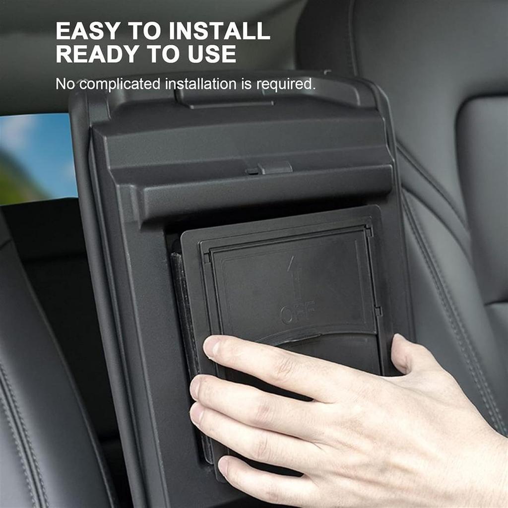 Armrest Hidden Storage Box For Tesla Model 3 / Y 2016- 2021 Center Console Organizer Tray Car Interior Accessories