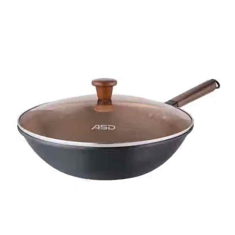 Aishida 32cm Uncoated Iron Wok
