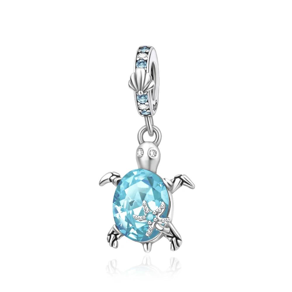 Copper Blue Ocean Ship Lighthouse Starfish Turtle Dolphin Charms Pendants Fit Bracelets Diy Jewelry Gifts