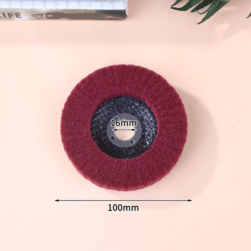100/115/125mm Grinding Wheel For Angle Grinder Nylon Fiber Flap Polishing Wheel Disc 5 Inch Non-Woven Grinding Wheel Metal Wood
