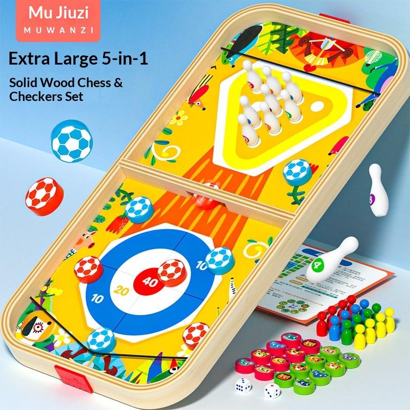 Two-player Battle Catapult Chess Game Children Parent-child Interactive Educational Mini Wooden Board Game