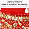 Coins Wrap Skirt Belly Dance Hip Scarf Wrap Sparkles Mini Skirt Raves Festival Outfit Halloween Costume for Women Girls