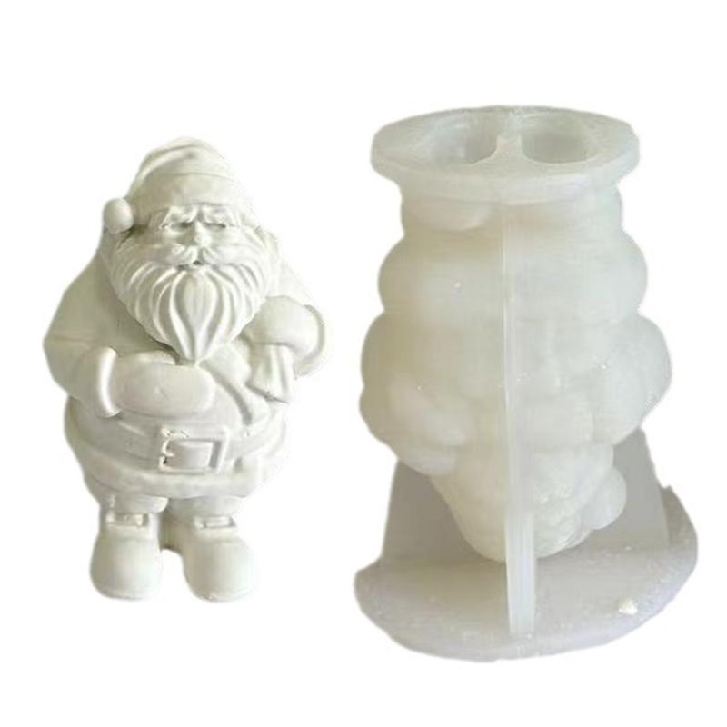Santa Claus Silicone Molds Epoxy Resin Mold  Scented Candle Mold Christmas Ornament Making Tool for Making Crafts