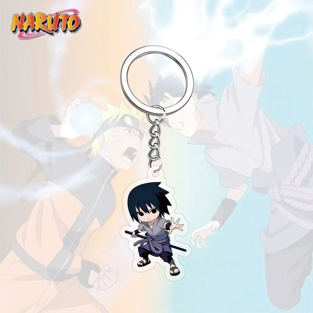 Llavero acrílico de Anime Naruto, accesorio, llavero de dibujos animados de Uzumaki Naruto