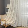 Elegant Jacquard Sheer Curtain Living Room Bedroom Balcony Light Filtering Window Drape Lightweight Decorative Panel