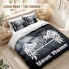 Custom Name Bedding Set 3 PiecesRammstein Print Duvet Cover + 2 Pillowcases Soft Bed Decor