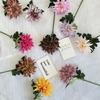 5pcs Large Dahlia Artificial Flower Real Touch Fake Chrysanthemum Lifelike Flower Stems for Wedding Home Floral Arrangement