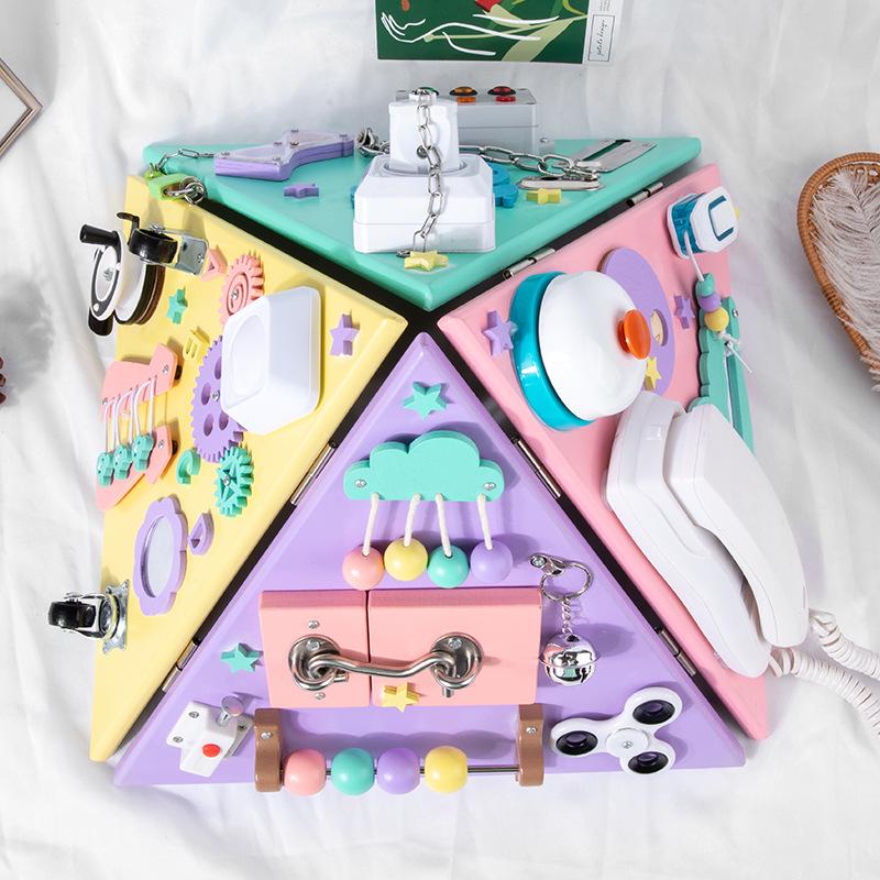 Montessori Pyramid Busy House: Multifunctional Early Education Toy for Toddlers Busy Box