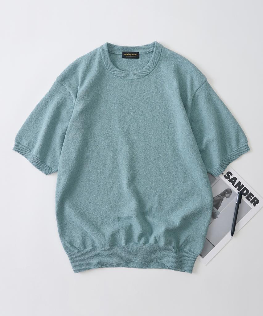 ANALOG MOOD Airy Cooling Round Short Sleeve Knit (Mint)