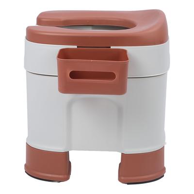 Toilet Shower Chair Safety Non Slip Base Folding Commode Toilet Chair with Tissue Box for Pregnant Women Elderly with Tissue Box Khaki