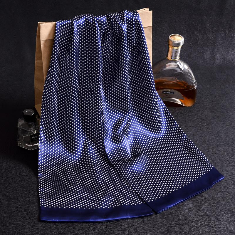 Luxury Brand Men Pure Silk Scarf Businessmen Long Scarves Spring Autumn All-Match 100% Silk Neck Scarf Winter Printed Scarves
