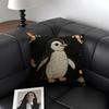 2D Scream Animals Retro Cushion Cover Natural Linen Organic Fabric Double-Sided Printing Sofa Home Decor Gift Pillow Case