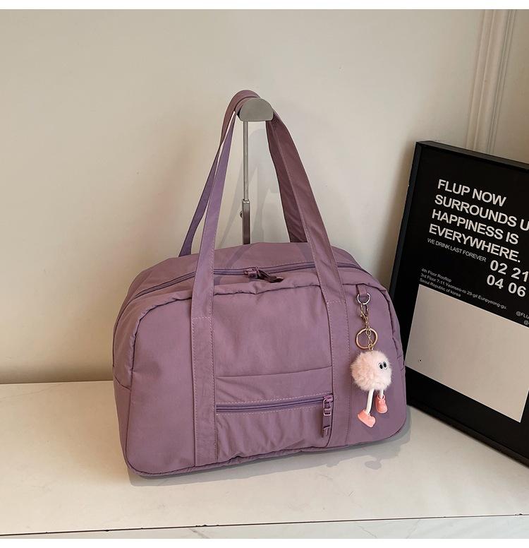 School bag niche light travel bag large capacity leisure Korean fitness bag solid color versatile backpack simple commuter tote bag