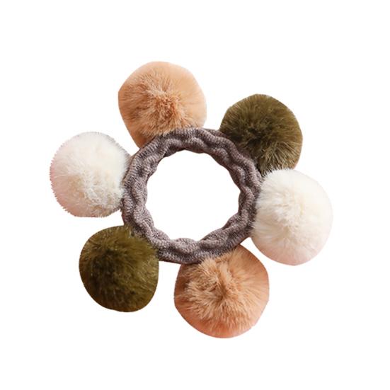 

Модная мягкая плюшевая помпонами Женская Девичья веревка для волос Держатель для хвоста Головной убор
