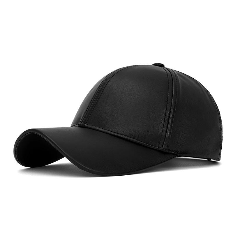 

PU Baseball Cap Autumn Winter Middle-Aged Men s Windproof Warm Cap Leather Cap