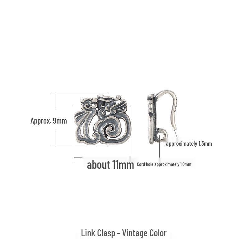 

Застібка з золота зі срібла 925 проби з символом Фу для намиста або браслета, DIY аксесуари