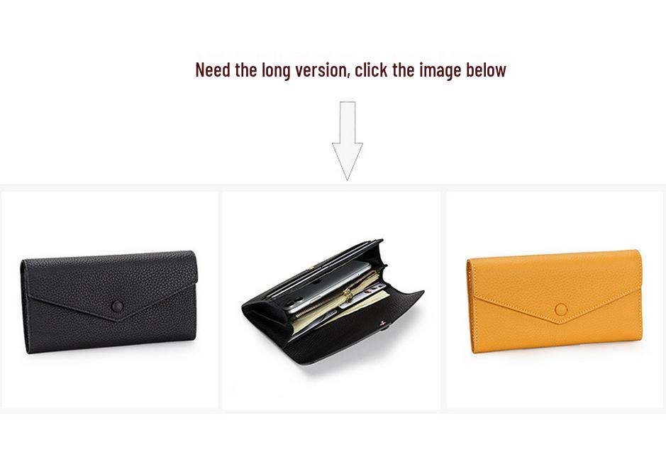Women's Genuine Leather Tri-Fold Wallet - Small, Simple, Foldable Coin Purse in Japanese Korean Style.
