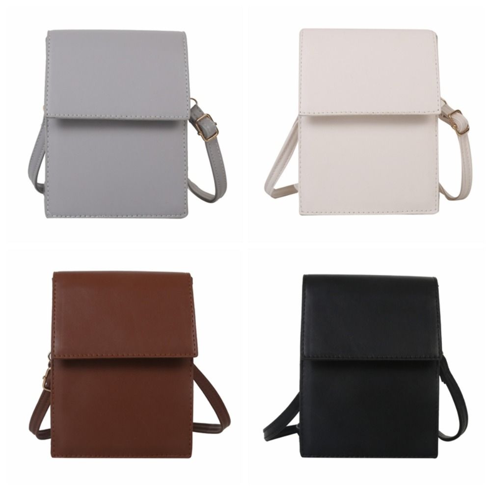 Simple Crossbody Tote Bag PU Leather Mini Phone Bag Ins Small Shoulder Bag  Women