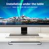 Heavy Duty Laptop Stand 3Pcs Under-Desk Storage Mount with Anti-Scratch Pad Adjustable Computer Holder Wall Device Rack Office
