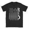 Remember Everyone Deployed RED Friday Military American Flag Unisexs T Shirts Tees Short Sleeve Round Neck TShirts Clothing