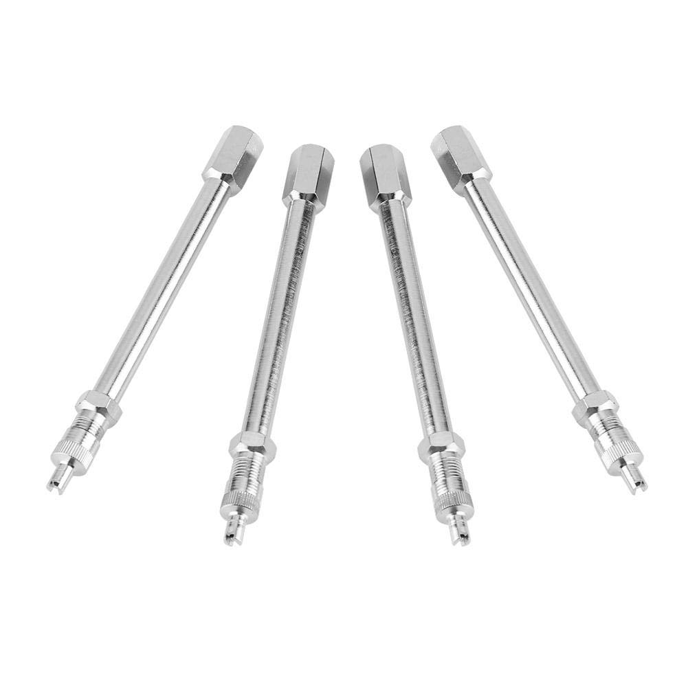 4pcs Truck Extension Valve, Car Tire Valve Extension 100mm Chrome Tire Valve Extension Rod