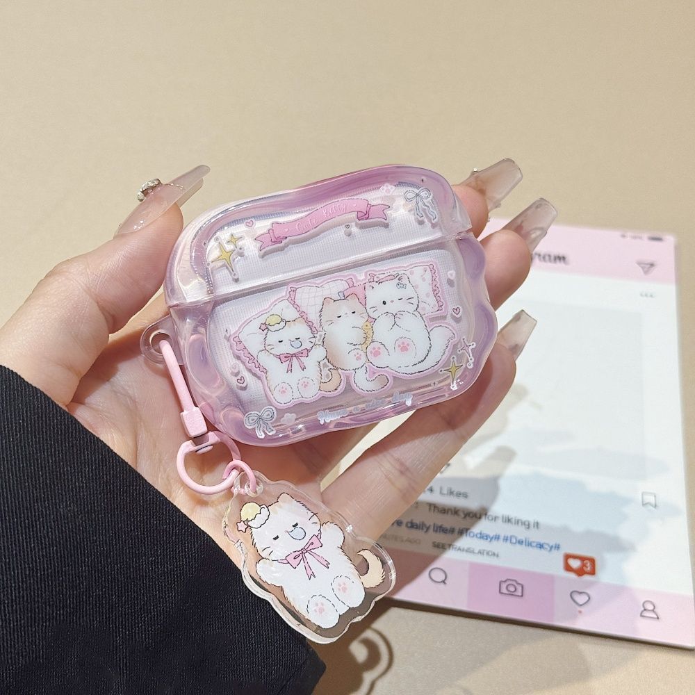 Cute sleeping cat AirPods 1 bluetooth protective case Huaqiang North 1st generation airpodspro1 earphone cover