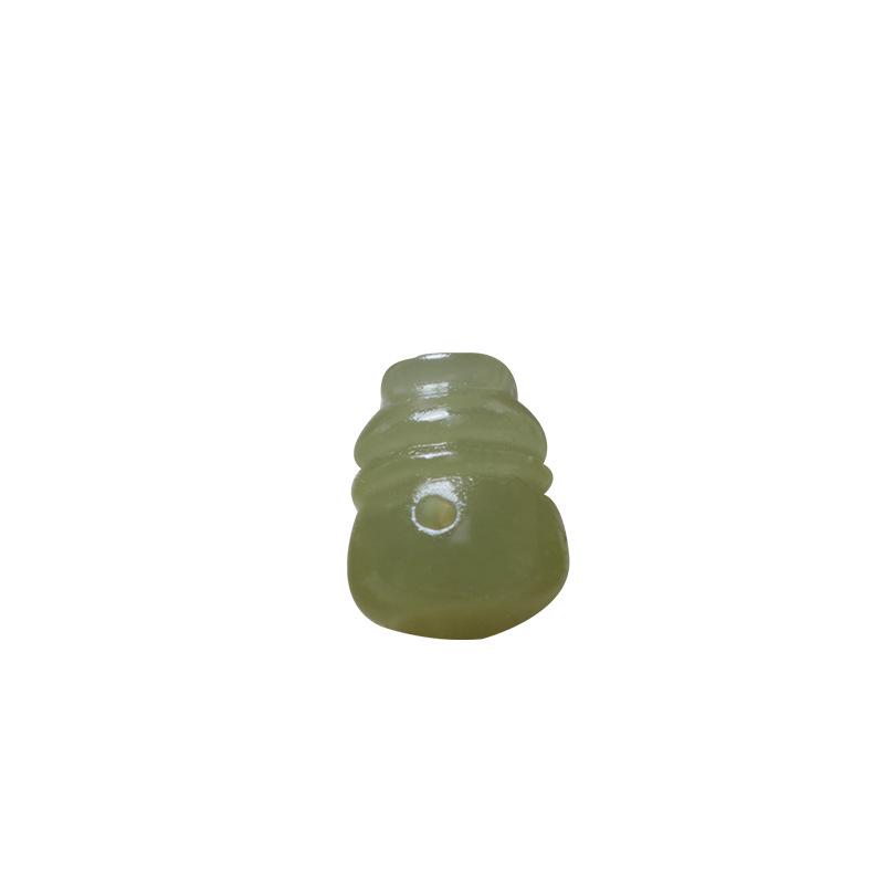 Three-Way Buddha Head Spacer Beads Natural Hetian Jade Jadeite Wenwan Crystal Bracelet DIY Accessories