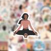 60Pcs Yoga Fitness Sports Cartoon Stickers Creative Decoration Phone Case Water Cup Laptop Guitar Waterproof Decals Toy