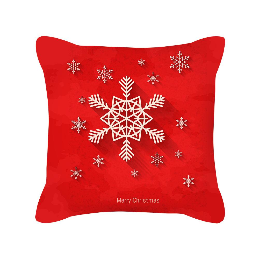 Christmas New Peach Skin Pillow Case Pillow Sofa Pillow Case Red Series Pillow
