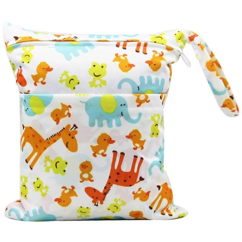 Pattern Diaper Cartoon Bag Knitted Flat Fabric Double Zipper Printing Digital