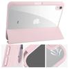 For iPad 10th Gen Case with Pen Holder Trifold Acrylic Clear Back Hard Cover For iPad 10.2 9.7 Air 5 11 iPad 10 9 11th A16 Case