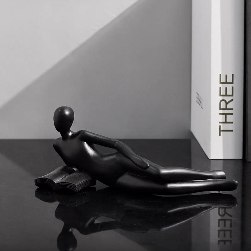 

Творческие персонажи Статуэтка для чтения Современный дом Гостиная Абстрактные статуэтки из смолы Миниатюры Изделия ручной работы Офис Декор Статуэтки