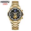 NIBOSI Star Moon Phase Watches Men Top Brand Luxury Automatic Watch for Men Luminous Waterproof Stainless Steel Quartz Clock
