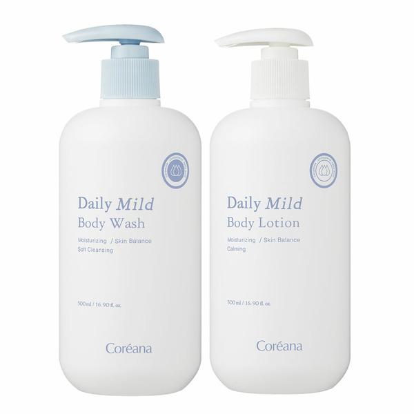 

[Coreana] Daily Mild Body 2 types (Wash 500ml/Lotion 500ml)
