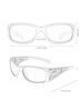 2PCS Vintage Classic Pattern Decoration Women's Sunglasses Y2K Suitable For Travel Vacation Decoration Glasses