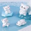 Miniature Cute Polar Bear Micro Landscape Ornaments For Home Decorations Kawaii Animal DIY Desk Crafts Decor Accessories Gifts