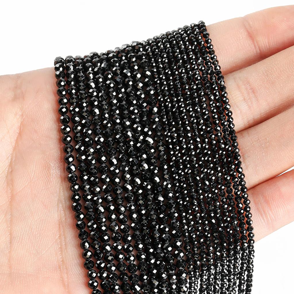 2 3 4mm Natürliche Facettierte Citrin Fluorit Amethyst Steinperlen Runde Mineralperlen Für Schmuckherstellung DIY Armband Zubehör