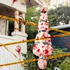 Halloweenová nafukovací rekvizita mrtvoly Ležící figurína s výstražnou páskou pro strašidelný dům Hororová izolační místnost Dekorace na párty