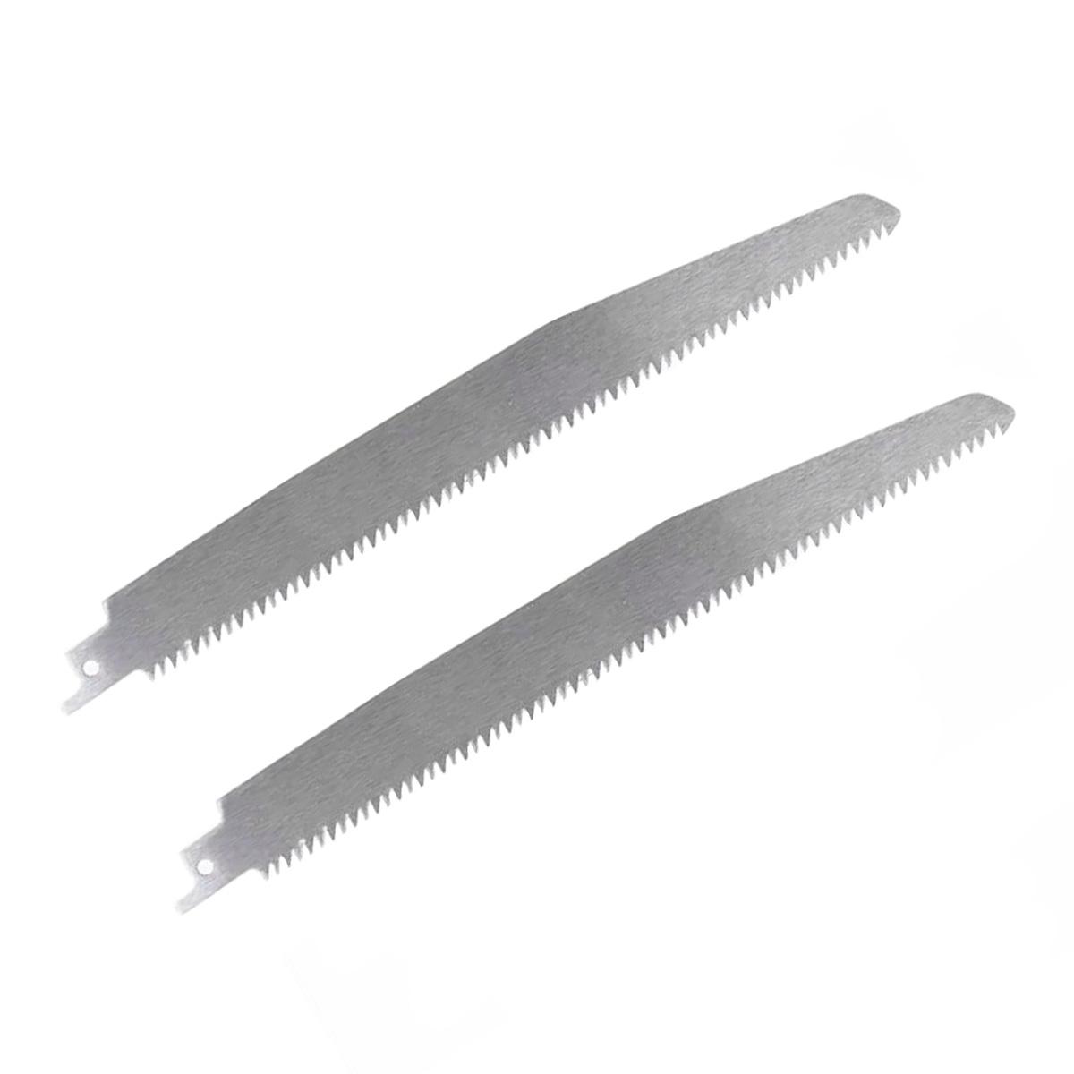 

2Pcs Reciprocating Saw Blade Stainless Steel Unpainted Meat Saw Blade 5TPI High Strength Sharp for Cutting Frozen Meat Bone Beef срібний