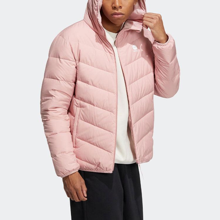 Adidas Bunda s kapucí a dlouhým rukávem s potiskem loga Neo Unisex svrchní oblečení Růžová HY9638