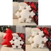 Modern Snowflake Plush Cushion With Pp Cotton Fill For Holiday Decor