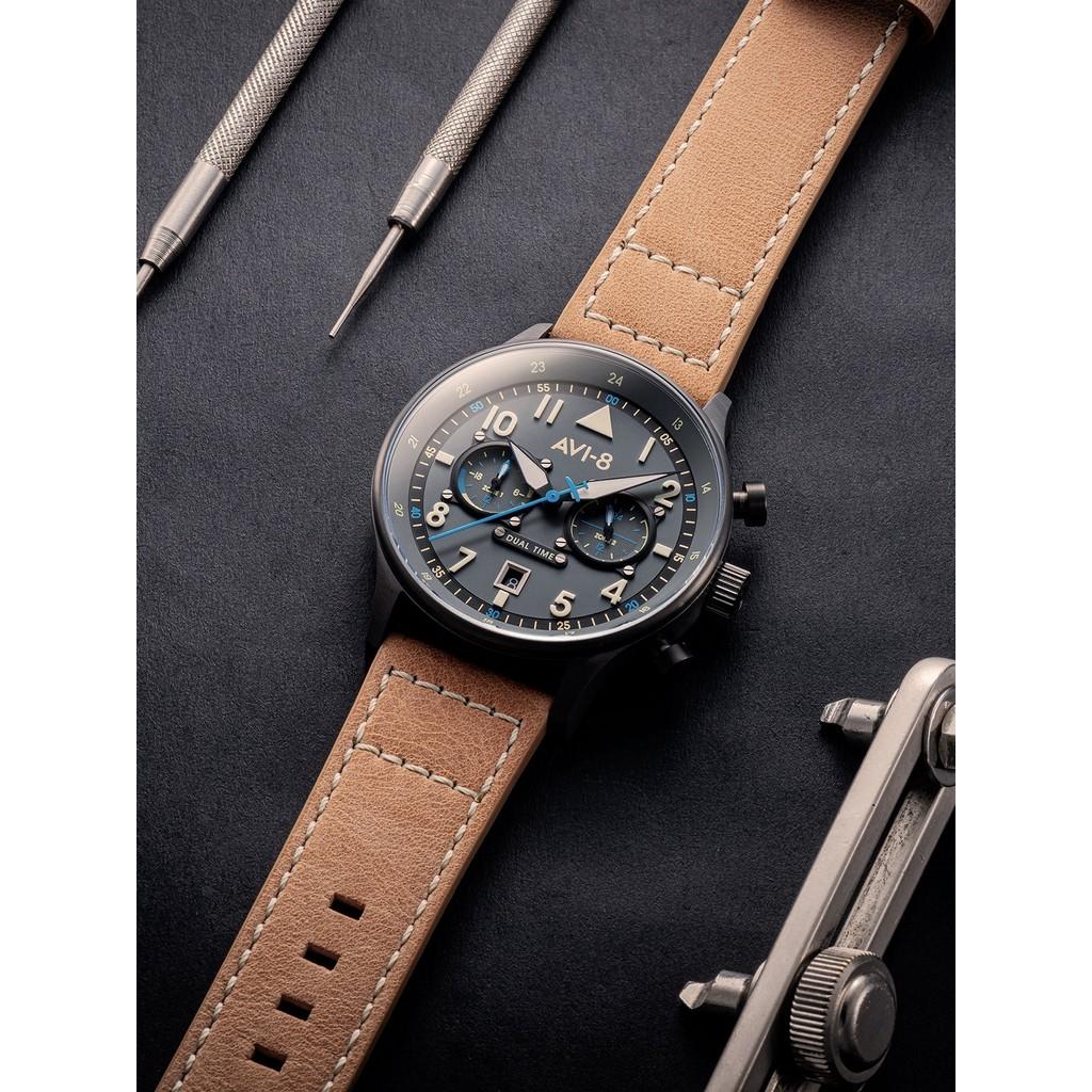 AVI-8 Hawker Hurricane Carey Dual Time Orissa Grey Dial Quartz AV-4088-04 Men's Watch