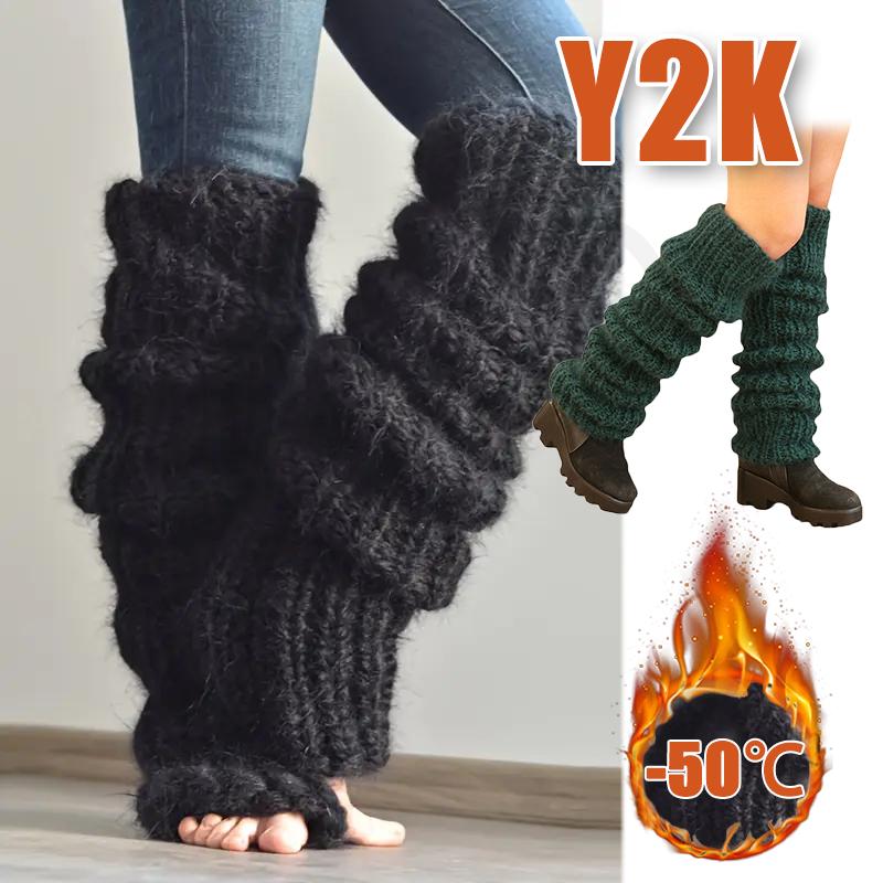 Y2K Návleky na nohy 40cm Korejské Lolita Dívčí Dlouhé Ponožky pro Vrstvení do Bot Kryt na Zahřátí Nohy Jednobarevné Tepelné Kožešinové Ponožky
