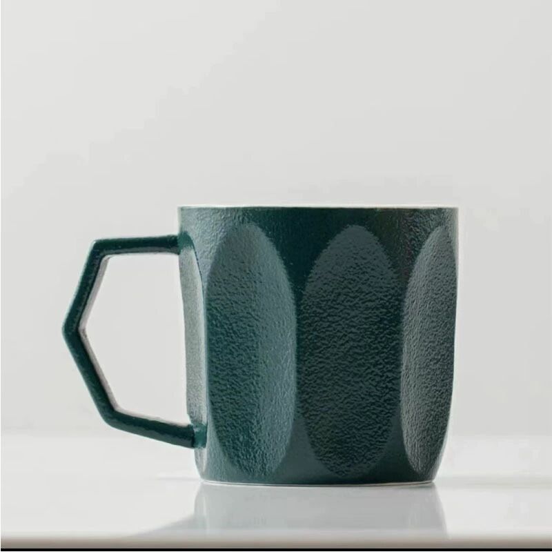 Retro Coffee Cup Creative Souvenir Cup Afternoon Tea Ceramic Mug Japanese Coarse Pottery Water Cup Breakfast Cup