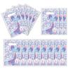 Mermaid Theme Party Supplies: Colorful Fish Scale Napkins, Plates, Cups, Flags, and Swirl Decorations