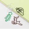 Christmas Cartoon Paper Clips: Santa, Snowman, Reindeer, Socks, Tree-Shaped Clips