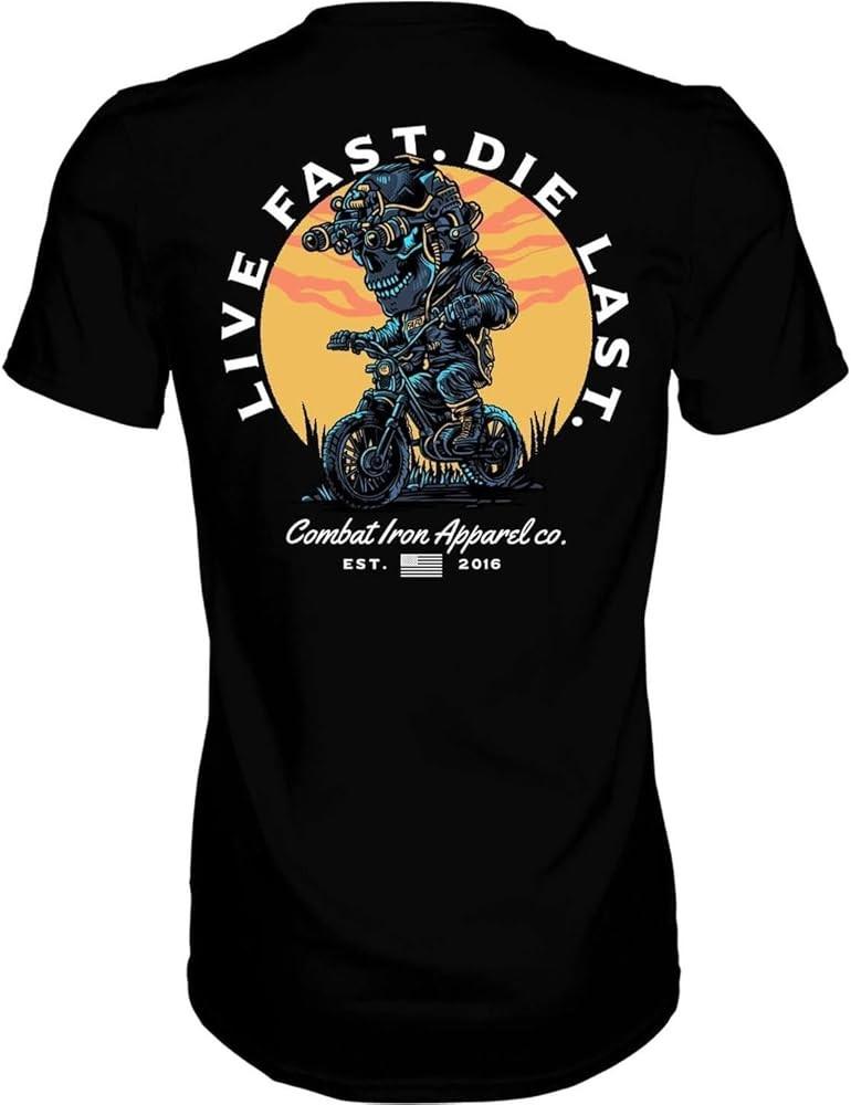 

Combat Iron Live Fast Die Last Men#039;s Short Sleeve TShirt Unisex T-Shirt XXXL