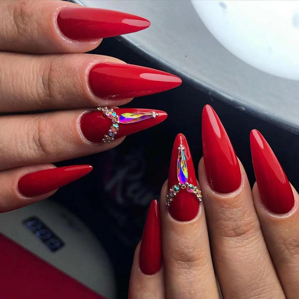 High-End French Almond Press-On Nails - Medium-Long, Stylish & Elegant